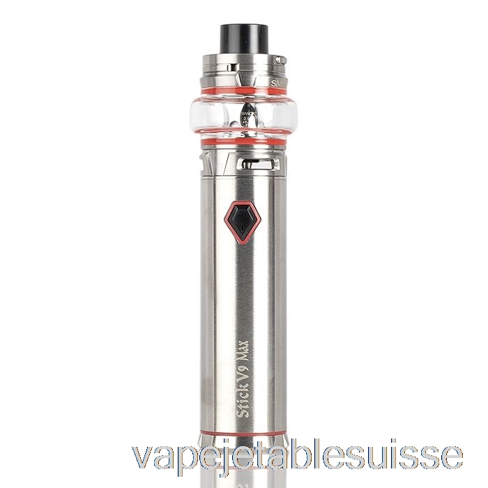 Vape Suisse Smok Stick V9 & Stick V9 Max 60w Kit De Démarrage V9 Max - Acier Inoxydable